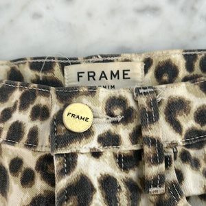 Frame leopard print cigarette pants.